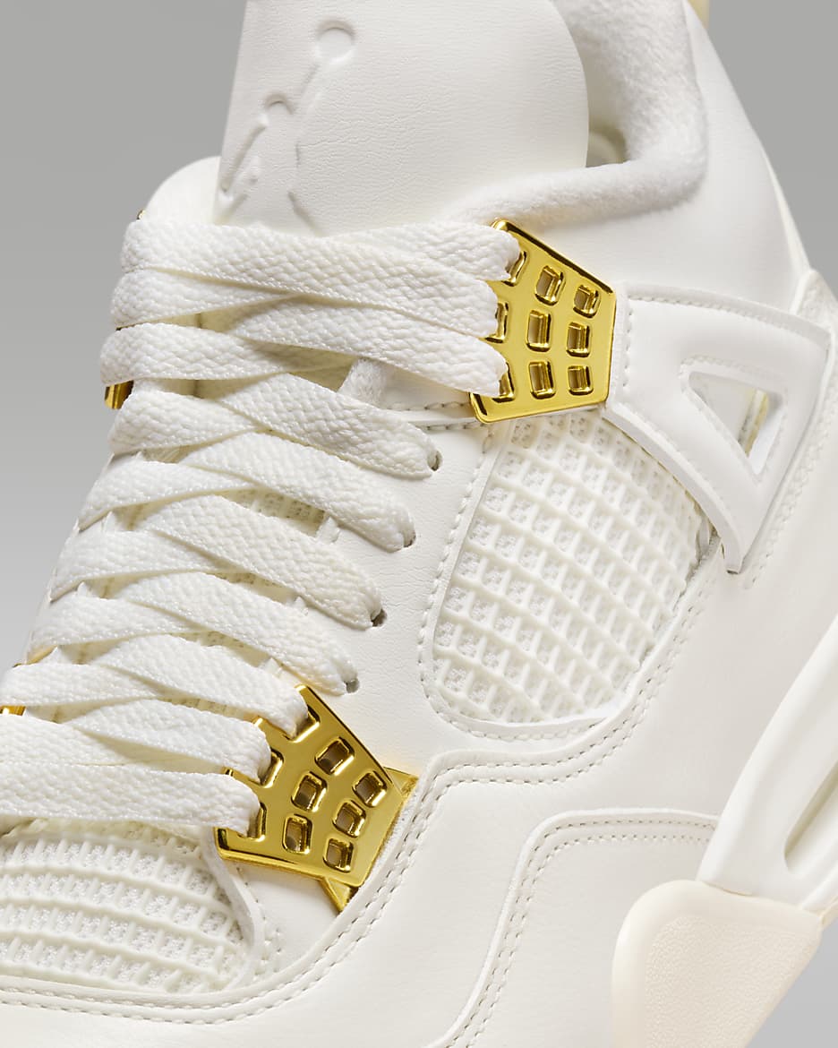 Air Jordan 4 Retro White Gold Women s Shoes